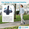 HurryCane HCANE-BK-C2 Freedom Edition Foldable Walking Cane with T Handle, Original Black
