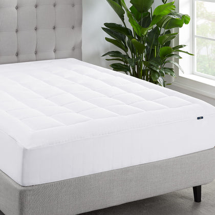 Serta ComfortSure Queen Mattress Cover, Fitted Pillow Top Mattress Pad, Super Soft and Breathable Quilted Cotton Protector with 18