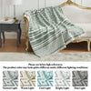 Amélie Home Chenille Jacquard Woven Throw Blanket for Couch, Retro Decorative Boho Design with Tassels, Soft Cozy Blanket for Chair Sofa Bed Outdoor in Fall, Green, 50x60