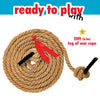 Franklin Sports Franklin Field Day Tug of War Rope with Flag for Kids and Adults - Perfect for Team Building - 20ft Long,Brown