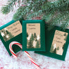 Evergreen Christmas Gift Tags, Self-Adhesive Stickers - 75 Labels, Holiday Gift Tags on Kraft