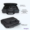 Targus 15-16 Inch Classic Slim Laptop Bag, Black - Ergonomic Briefcase and Messenger Bag - Spacious Foam Padded Laptop Bag for 16