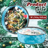 8 Pieces Christmas Wreath Storage Bag Garland Wreath Container Tear Resistant Fabric Round Wreath Boxes with Clear Window for Storage for Xmas Holiday Ornament (Blue,24'')