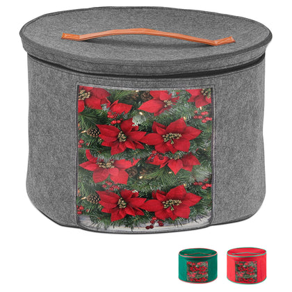 Multiple Wreath Storage Container Holiday Garland Keeper Bag 20-24 Inch Small Wreaths
