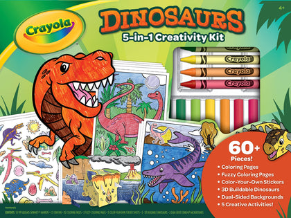 Crayola Dinosaur 5-in-1 Art Kit, Dinosaur Toys Alternative, Gift for Kids, Ages 4, 5, 6, 7