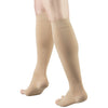 Truform Short Length Surgical Stockings, 18 mmHg Compression for Men and Women, Reduced Length, Open Toe, Beige, Large