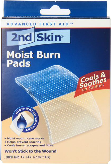 Spenco 2nd Skin Moist Burn Pads, Large (3 x 4 Inches), 3-Count