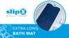 SlipX Solutions Power Grip Extra Long Bath Tub & Shower Mat 39x16, Wet Floor Non-Slip for Elderly & Kids Bathroom, 30% Longer Bathtub Mats, 200 Suction Cups, Drain Holes, Machine Wash, Red