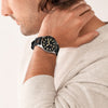 Fossil Men's Fossil Blue Quartz Stainless Steel and Silicone Three-Hand Watch, Color: Silver, Black (Model: FS5947)