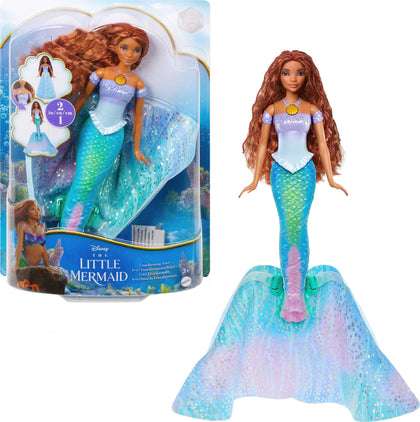 Disney The Little Mermaid Transforming Ariel Fashion Doll, Switch from Human to Mermaid, Toys Inspired by The Movie
