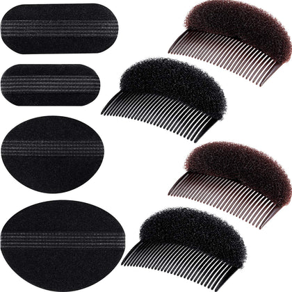 Bump It Up Volume Hair Base Set Sponge Styling Insert Braid Tool Hair Bump Up Comb Clip Bun Hair Pad Accessories for Women Girls DIY Hairstyle (8)