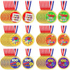 48 Pieces 100th Day of School Medals Award Medals Assortment Medals for Awards for Kids Plastic Winner Trophy Award for Classroom 100th Day of School Party Favors Decorations Gymnastic Contest Reward