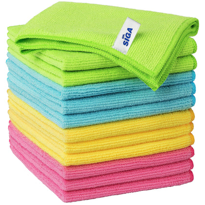 MR.SIGA Microfiber Cleaning Cloth,Pack of 12,Size:12.6