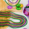 144PCS Mardi Gras Beads, Mardi Gras Green Purple Gold Metallic Beads Necklaces Accessories Bulk, Mardi Gras Beads Necklace Costumes Women Men Kids for Parade Throws Party Decorations Favor Supplies
