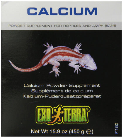 Exo Terra Calcium Powder Supplement for Reptiles and Amphibians, 15.9 Oz., PT 1852