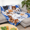 Dawhud Direct Collage Kitten Fleece Blanket for Bed, 75