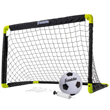 Franklin Sports Kids Mini Soccer Goal Set - Backyard/Indoor Mini Net + Ball Set with Pump - Portable Folding Youth Goal Set - 36
