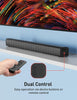 Sound Bars for TV, Wireless Bluetooth 5.3 Sound Bar TV Speaker, TV Audio 3 Equalizer Modes, Opt/AUX/ARC Connection, DSP Bass Stereo Audio with Remote Control, Wall Mountable for Home, TV, PC