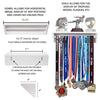 Paisa Home - Medal Hanger & Trophy Shelf- Use as a Medal Display with Shelf, Trophy Rack, Medal Holder and Medal Display Hanger, Race Medal Display and Medal Hanger with Shelf (White)