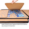 Rekcopu 1500 Pieces Jigsaw Puzzle Board, Portable Puzzle Board, Jigsaw Puzzle Table Board, Puzzle Keeper Puzzle Caddy with Sorting Trays & Detachable Board,Non-Slip Surface, Medium