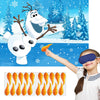 Hrency Pin The Nose on The Olaf Game for Kids Christmas Party Game for Kids Olaf Pin Game with Reusable 24Pcs Nose Stickers Birthday Party Supplies Activities