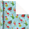 Hallmark Dr. Seuss Grinch Wrapping Paper for Kids (3 Rolls: 105 Sq. Ft. Ttl) for Christmas with Blue Tiles, White Snowflakes, Cindy Lou Who, Max