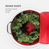 ZOBER Christmas Wreath Storage Container - 30 Inch Wreath Bag for Artificial Wreaths - Dual Zippered Wreath Storage W/Strong, Durable Handles - 2 Pack (Red)
