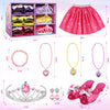 Princess Dress Up Toy Set - Complete Costumes, Jewelry & Accessories Gift Set for Girls Age 3-6