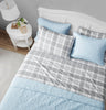 Laura Ashley Home - Sheets, Cotton Flannel Bedding Set, Brushed for Extra Softness & Comfort (Mulholland Plaid Grey, Queen)