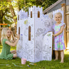 Easy Playhouse Sand Castle - Kids Art & Craft for Indoor & Outdoor Fun, Color, Draw, Doodle - Decorate & Personalize a Cardboard Fort, 32