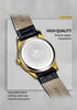 BRIGADA Men's Watches Classic Gold Black Business Casual Waterproof Wrist Watch for Men