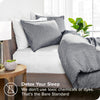 Bare Home Bedding Duvet Cover Queen Size - Premium 1800 Super Soft Duvet Covers Collection - Lightweight, Duvet Cover - Soft Textured Bedding Duvet Cover (Queen, Heathered Charcoal)