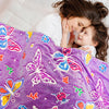 Butterfly Blanket Glow in The Dark Blanket Gift for Girls, Toys for 1 2 3 4 5 6 7 8 9 10 Year Old Girls Birthday Gifts Butterfly Blanket Gifts for Adults Kids,Soft Warm Fuzzy Kids Throw Blanket