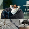 5ft Giant Fur Bean Bag Chair for Adult Living Room Furniture Big Round Soft Fluffy Faux Fur BeanBag Lazy Sofa Bed Cover Giant (it was only a Cover, not a Full Bean Bag), Dark Grey