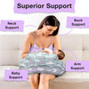 PILLANI Nursing Pillow for Breastfeeding & Bottle Feeding, Support Breast Feeding Pillow for Mom & Baby, w/Adjustable Waist Strap, Removable Cotton Cover, Breastfeeding Essentials Newborn Must Haves