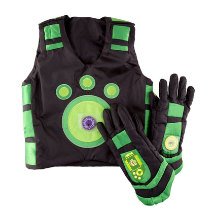 Wild Kratts Creature Power Suit, Chris - Large 6-8X - Vest, Gloves & 2 Power Discs for Halloween Costume, Pretend Play & Dress Up - Officially Licensed - Gift for Kids