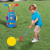 ToyVelt Toddler Golf Set - Kids Golf Clubs with 6 Balls, 4 Golf Sticks, 2 Practice Holes and a Putting Mat - Promotes Physical & Mental Development, Ideal Toddler and Kids Golf Set Gift for Boys 2-10