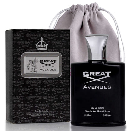 NovoGlow Great Avenues for Men - 100ml Eau De Parfum Spray for Men - Long Lasting Woody Fruity & Smoky Fragrance Smell Fresh All Day Long (B)