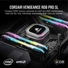 Corsair VENGEANCE RGB PRO SL DDR4 32GB (2x16GB) 3600MHz CL18 Intel XMP 2.0 AMD Ryzen iCUE Compatible Computer Memory - Black (CMH32GX4M2D3600C18)