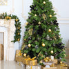 KI Store Black Christmas Balls 34pcs 2.36-Inch Christmas Tree Decoration Ornaments for Xmas Tree Halloween Wreath Garland Decor Ornaments Hooks Included