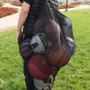 Super Z Outlet Sports Ball Bag Drawstring Mesh - Extra Large Professional Equipment with Shoulder Strap Black (30
