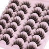 14 Pairs Wispy Mink Lashes Fluffy Eye Lashes Natural Look 5D Volume 16mm Fake Eyelashes Pack by TNFVLONEINS