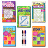 VARIETY SAVINGS 17-Pack 1400+ Sudoku Puzzles for Adults, Large WordSearch Puzzle for Adults, Aging Seniors Brain Stimulation Activity Books (Variety Pack Bulk) - Large 8x10 & Digest 5x8 Combo