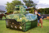 Dazmers Inflatable Army Tank - Inflatable Military Battle Tank for Party War for Kids, Birthday, Toy Parties, Laser Tag, Paintball, Gel Blaster Gun, Water and Airsoft