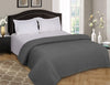 BELIZZI HOME 100% Cotton Bed Blanket, Breathable Bed Blanket Full Queen Size, Cotton Thermal Blankets, Perfect for Layering Any Bed for All Season, Charcoal Grey