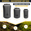 Wise Owl Outfitters Waterproof Dry Bag - Fully Submersible Ultra Lightweight Airtight Bags - 1pk or 3pk, 5L, 10L & 20L Sizes - Diamond Ripstop Roll Top Drybags for Camping, Kayaking & Backpacking