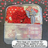 VENO 5 Pack Valentines Day Decorations and Wreath Storage Bag, Garland Container, Moving and Packing Supplies for College. Alternative to Moving Boxes, Valentine Decor Organizer Tote (Clear, 5 Pack)