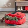ZOBER Christmas Wreath Storage Container - 24 Inch, Waterproof Plastic Wreath Storage Bag - Dual Zippered Wreath Bag - Durable Stitch Reinforced Handles - Wreath Christmas Storage - 2 Pack