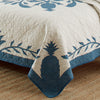 Tommy Bahama - King Quilt, Cotton Lightweight Bedding, Pre-Washed for Added Softness (Aloha Pineapple Blue, King)