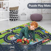 PLAY 10 Foam Playmat for Babies, Interlocking Foam Tiles, Foam Floor Mats City Road Track Puzzle Mat 12 Pieces
